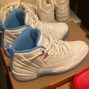 Nike Air White and Blue Sneakers